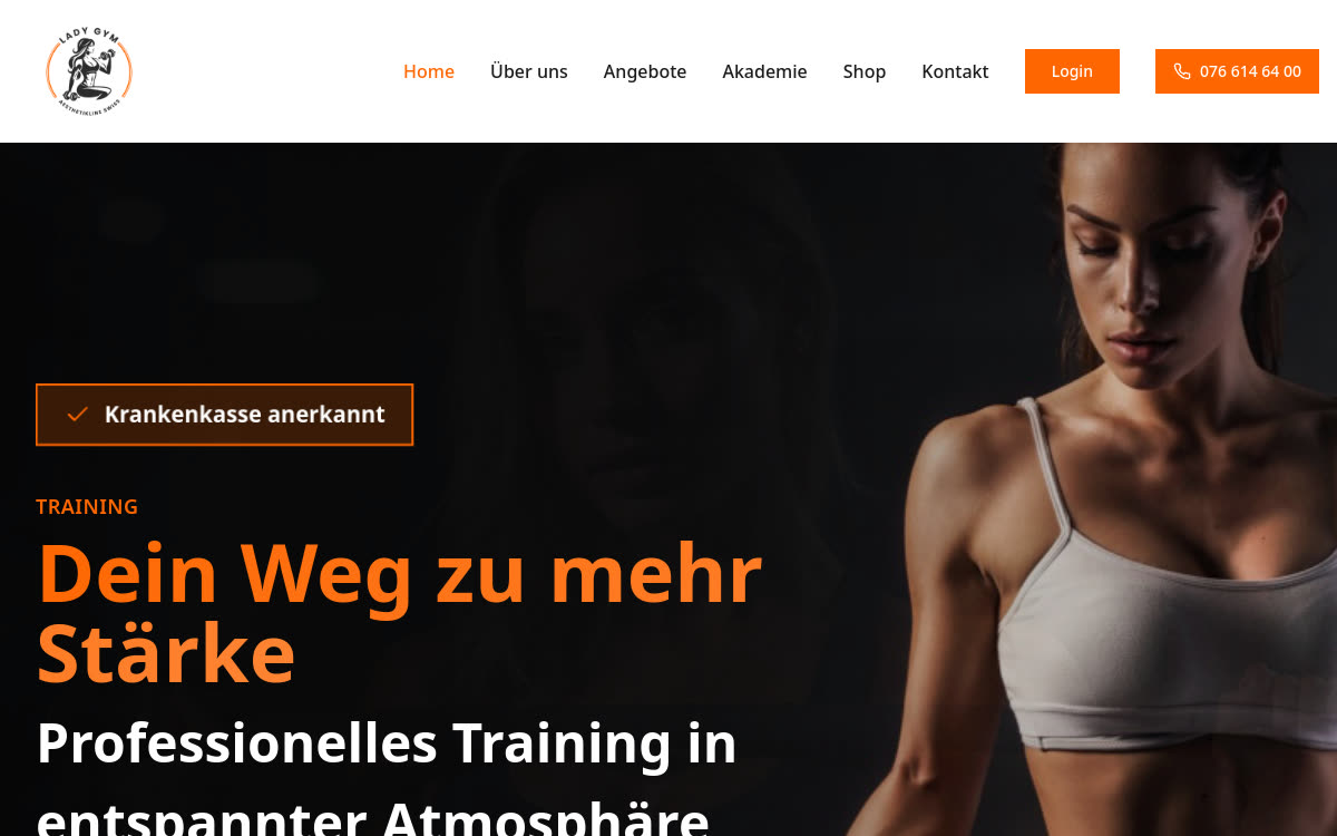Website Aesthetikline Lady Gym
