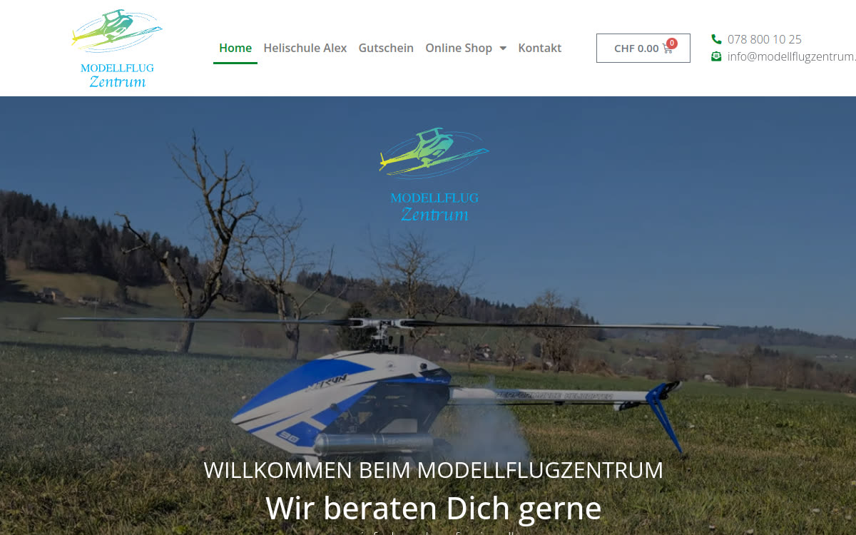 Website Modellflugzentrum